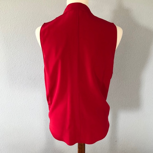 Antonio Melani Silk Sleeveless Blouse {red} - Picture 2 of 5